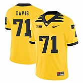 Iowa Hawkeyes 71 Carl Davis Yellow College Football Jersey Dzhi,baseball caps,new era cap wholesale,wholesale hats